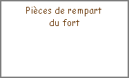 Zone de Texte: Pi�ces de rempartdu fort