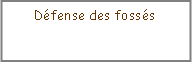 Zone de Texte: D�fense des foss�s