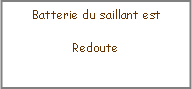 Zone de Texte: Batterie du saillant est
Redoute