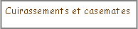 Zone de Texte: Cuirassements et casemates