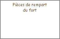 Zone de Texte: Pièces de rempartdu fort
