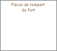 Zone de Texte: Pièces de rempartdu fort