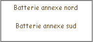 Zone de Texte: Batterie annexe nord
Batterie annexe sud