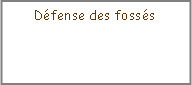 Zone de Texte: Défense des fossés