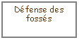 Zone de Texte: D�fense des foss�s
