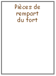 Zone de Texte: Pièces de rempartdu fort