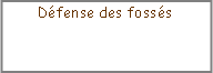 Zone de Texte: D�fense des foss�s